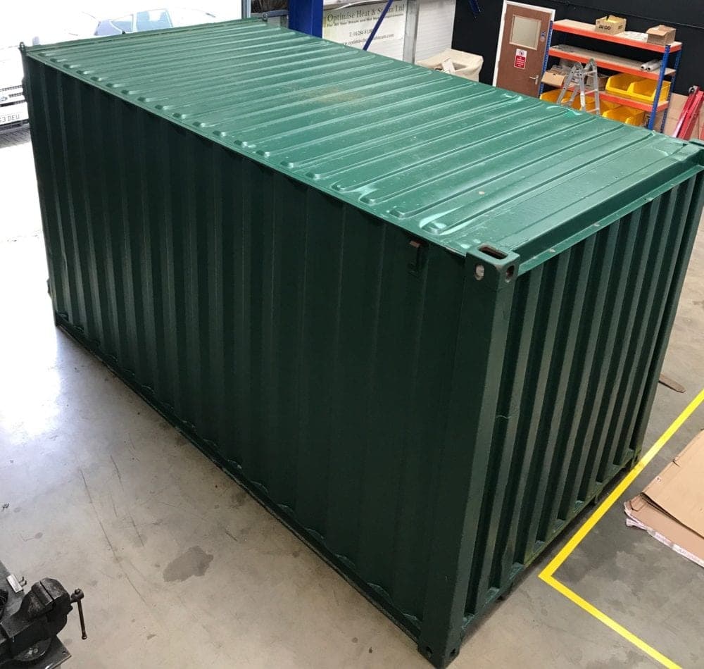 irds eye view of a Containerised Commercial Steam Boiler