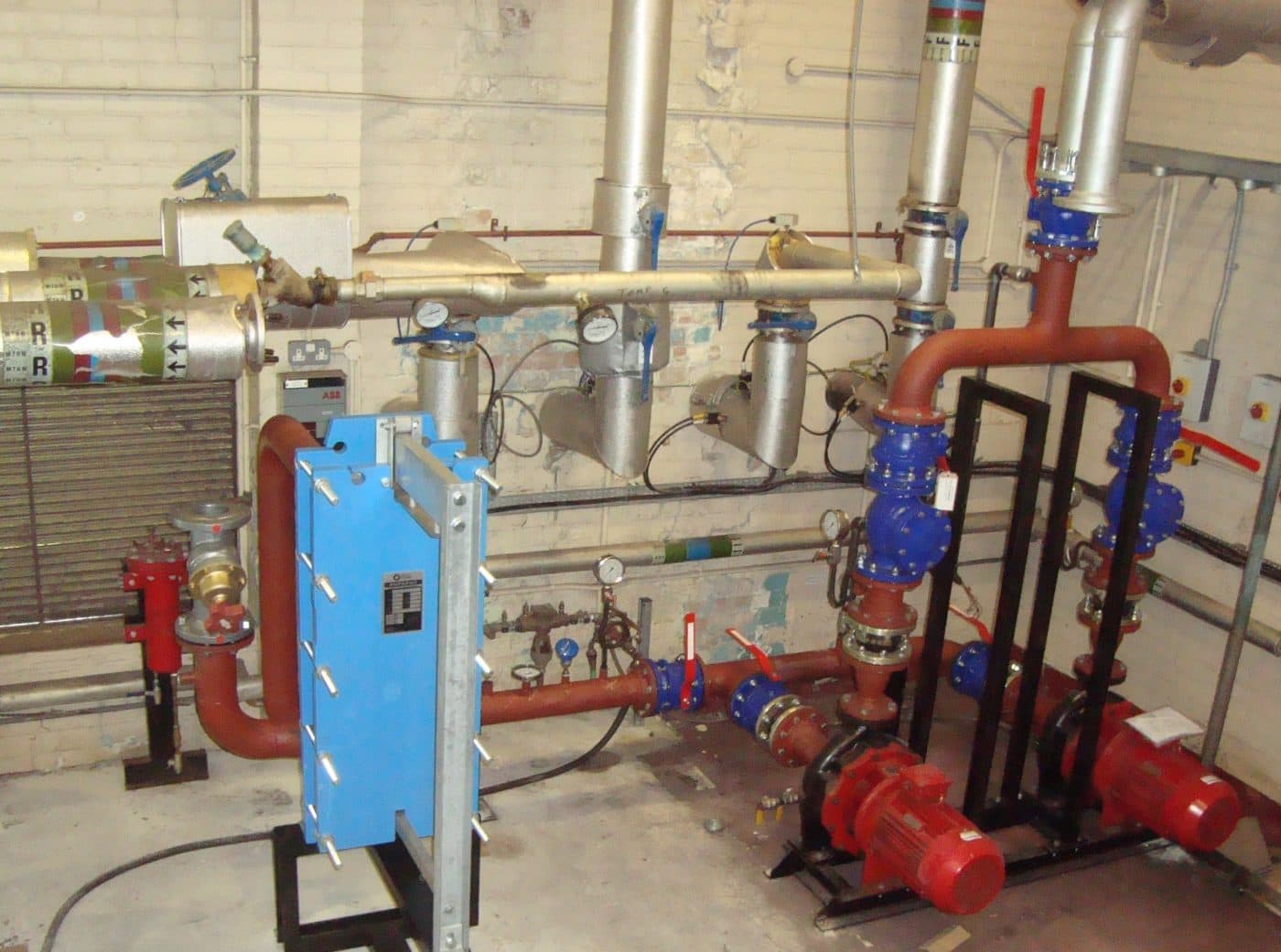 Heating Distribution Plant Room inc. Plate Heat Exchanger - Hot Water - Government Facility 4